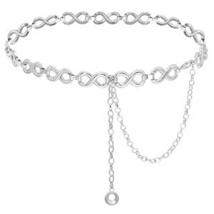 9417 Punk Vintage Women's Metal Waist Chain Belt- Adjustable 8-word Body